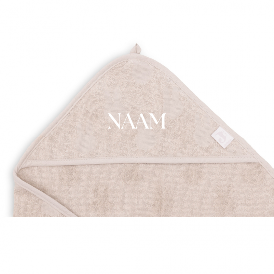 Jollein   badcape nijntje   wild rose   met naam