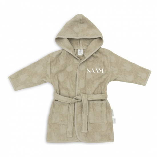 Jollein   badjas nijntje   olive green   met naam