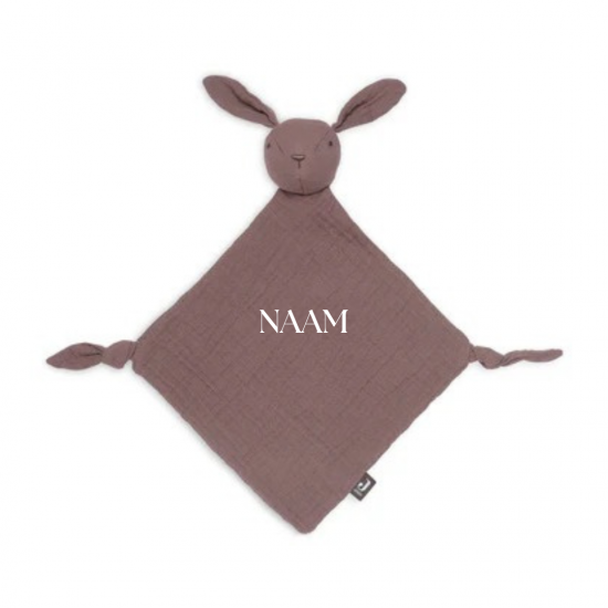 Jollein   speendoekje bunny ears   wild rose   met naam 4