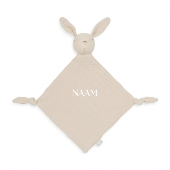 Jollein   speendoekje bunny ears   wild rose   met naam 6