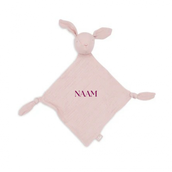 Jollein   speendoekje bunny ears   wild rose   met naam
