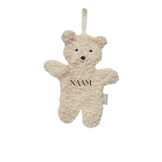 Jollein   speendoekje teddy bear   naturel   met naam
